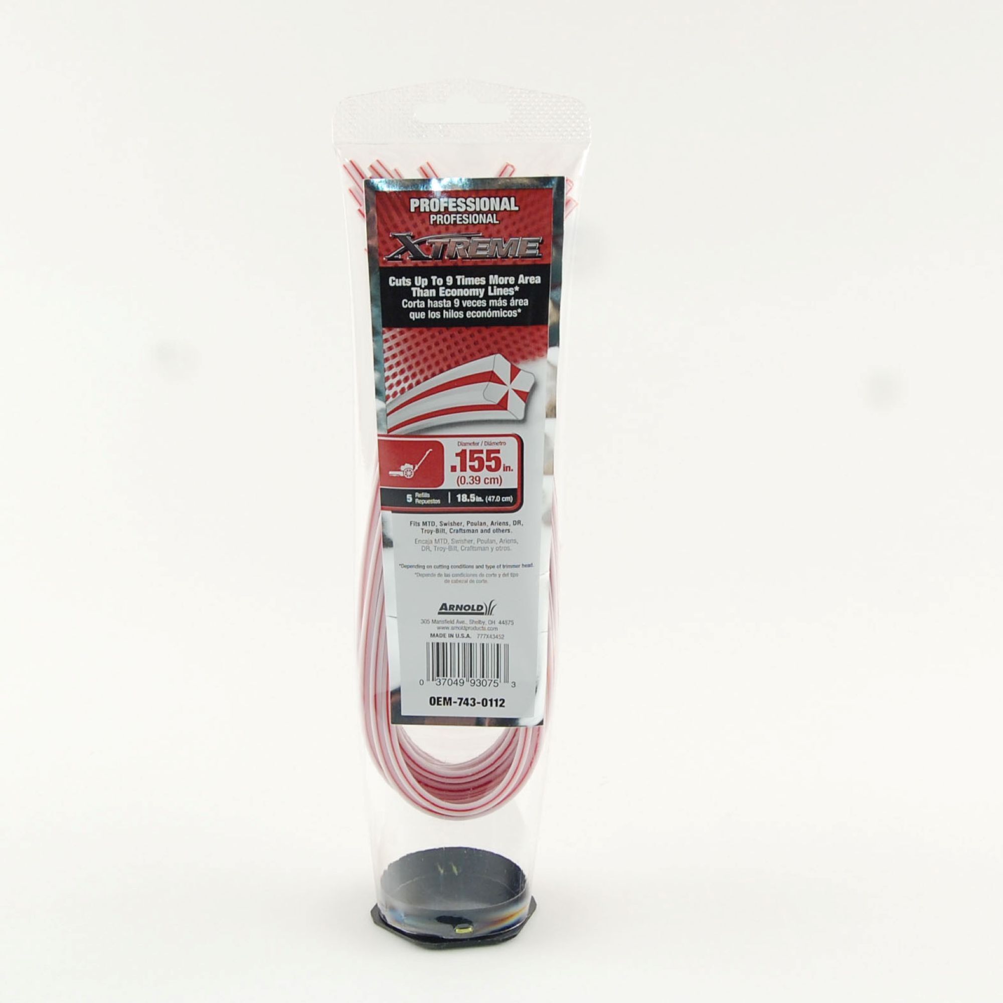 Professional Xtreme Trimmer Line .155" Diameter OEM-743-0112